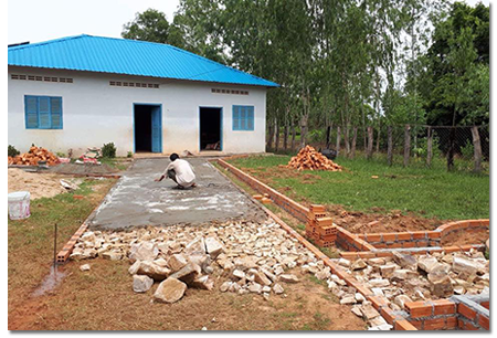 Chan Teap School Cement Path