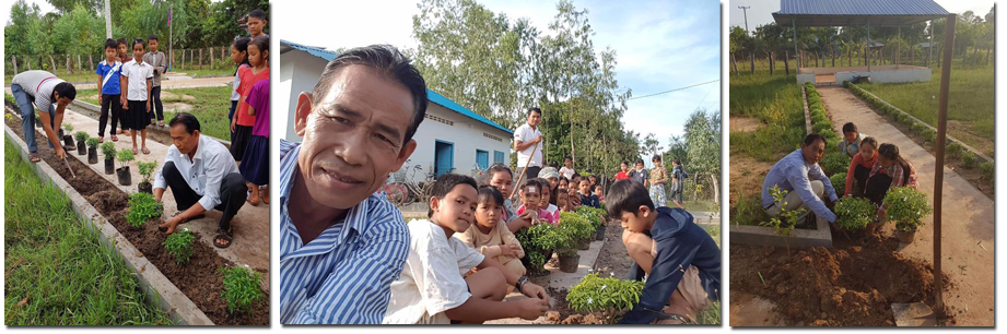 Chan Teap School Cement Path