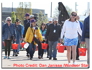 Scarves at the Walk for Water in Windsor